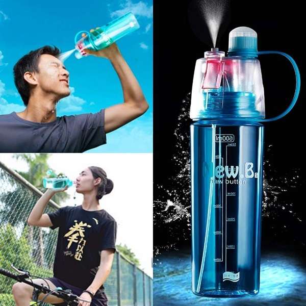 600ml  Sports Spray Water Bottle