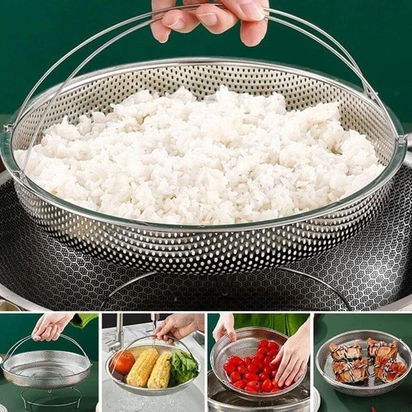 Multifunction Stainless Steel Steamer Drain Basket