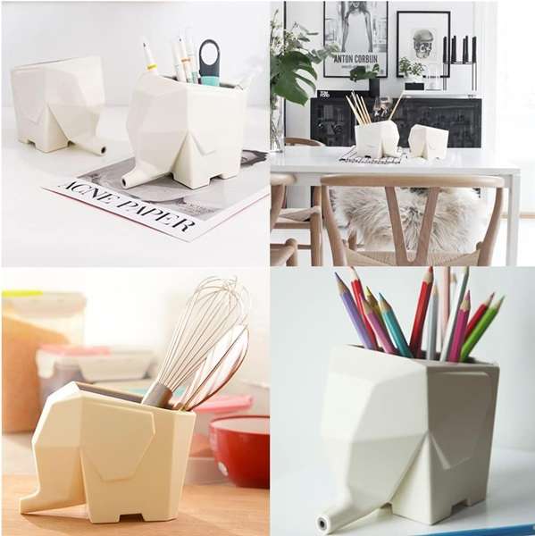 Elephant Shape Kitchen Cutlery and Drainer
